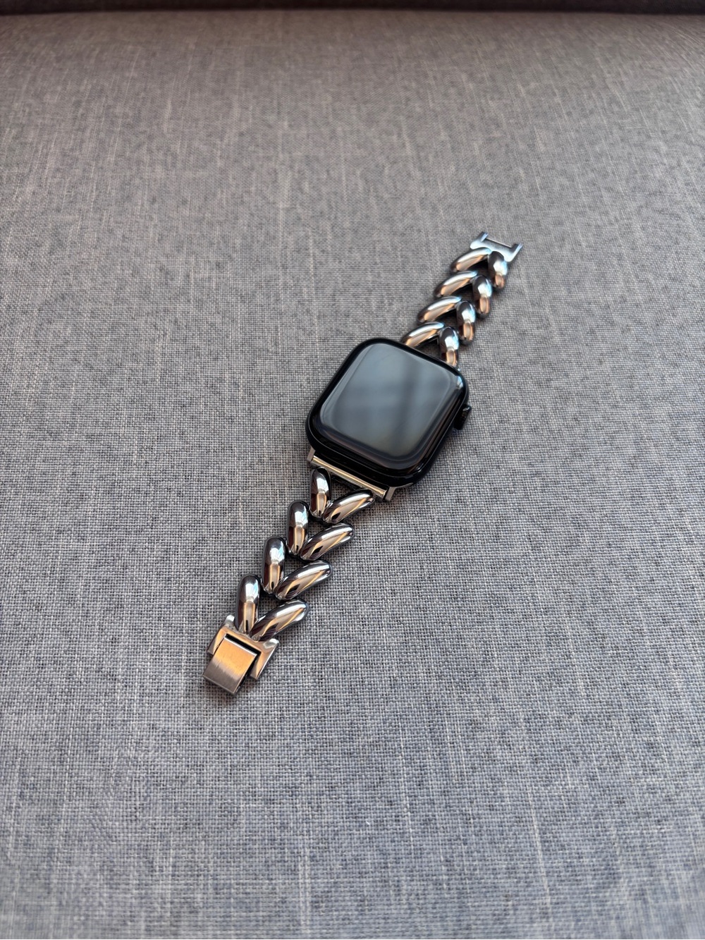 Metal Chain-Link Replacement Band for Apple Smartwatch - Silver